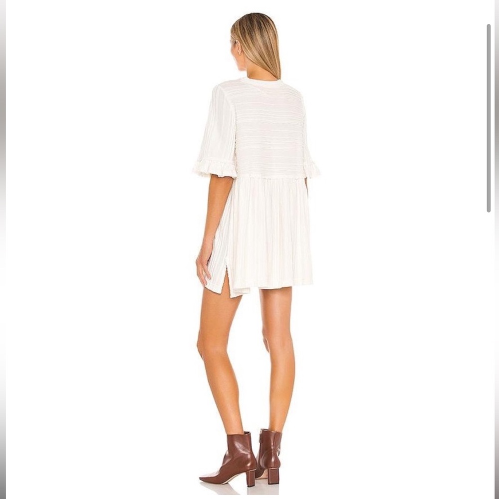 FREE PEOPLE Ivory Take A Spin Tunic Mini Babydoll Dress Size Small - Picture 3 of 12